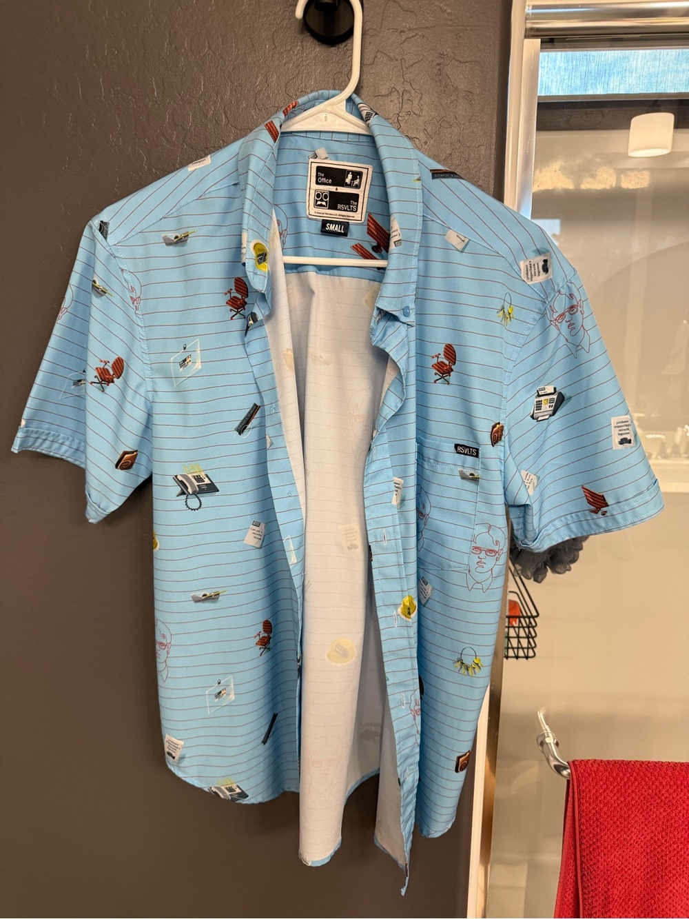 RSVLTS x The Office Light Blue Short-Sleeve Button-Down Shirt
